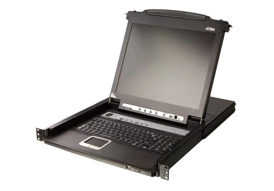 ATEN CL5716M SINGLE RAIL 16P PS/2-USB LCDKVMP 17INCH W/LED LIGHT/USA KB/EU
