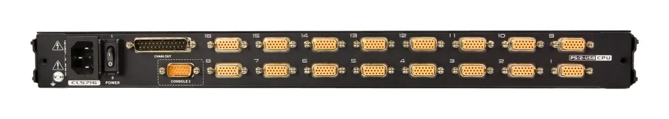 ATEN CL5716M SINGLE RAIL 16P PS/2-USB LCDKVMP 17INCH W/LED LIGHT/USA KB/EU