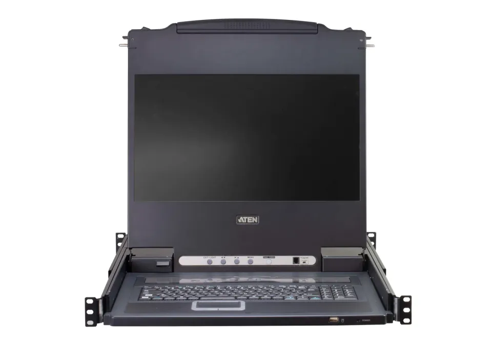 ATEN CL5716M SINGLE RAIL 16P PS/2-USB LCDKVMP 17INCH W/LED LIGHT/USA KB/EU