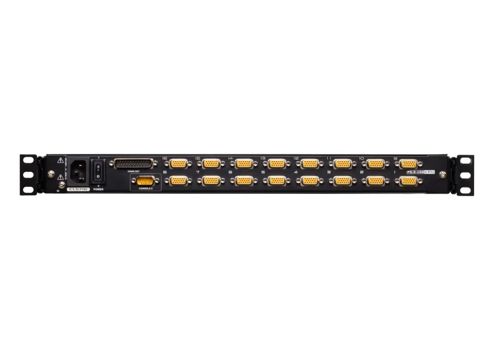 ATEN CL5716M SINGLE RAIL 16P PS/2-USB LCDKVMP 17INCH W/LED LIGHT/USA KB/EU