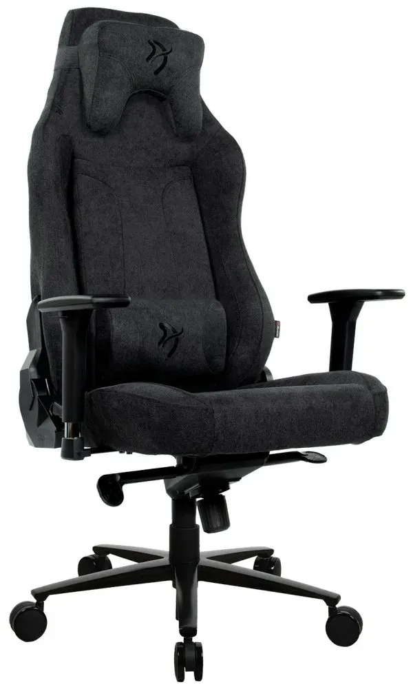 AROZZI herní židle VERNAZZA XL SoftFabric Pure Black/ látkový povrch/ černá