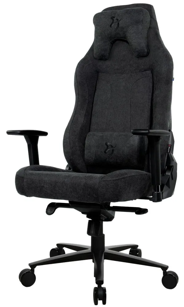 AROZZI herní židle VERNAZZA XL SoftFabric Pure Black/ látkový povrch/ černá
