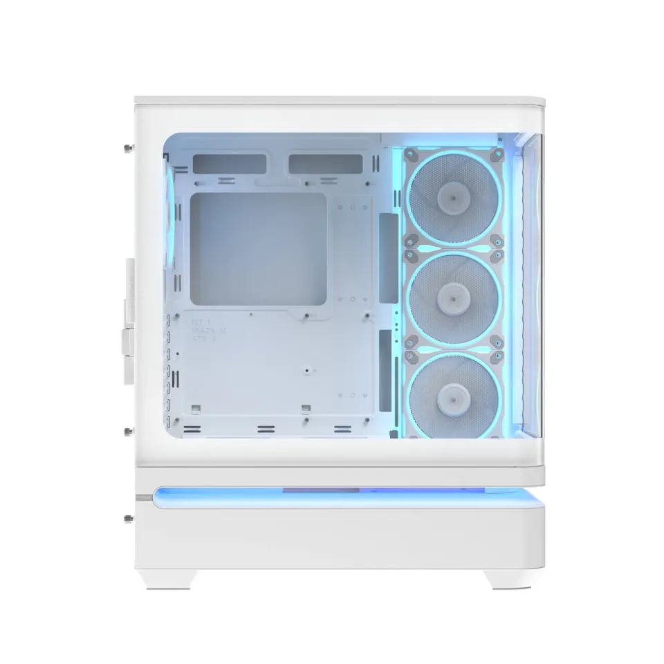 ASUS case PRIME AP304 TG ARGB WHITE, ATX, Průhledná bočnice, 4x120mm ARGB, bílá