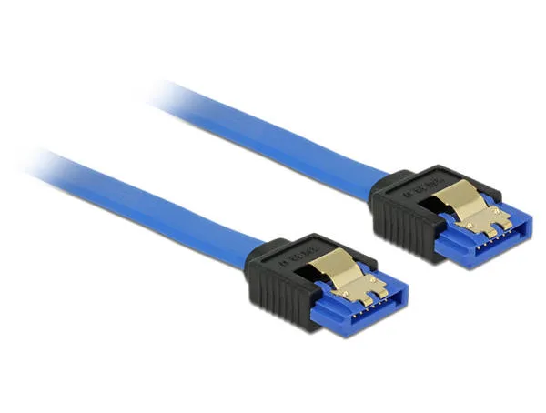 Delock Cable SATA 6 Gb/s receptacle straight > SATA receptacle straight 20 cm bl
