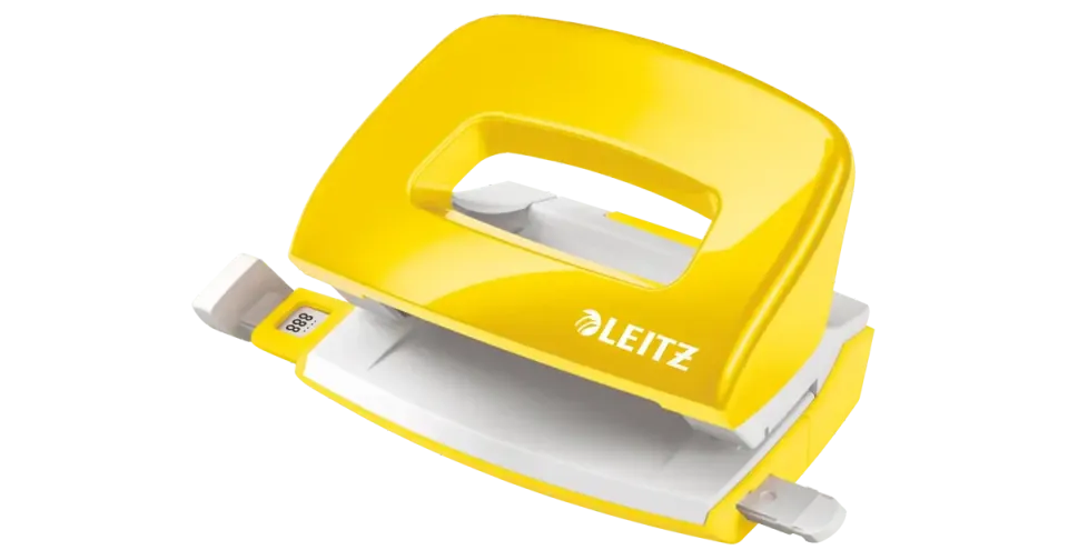 LEITZ Mini děrovačka NeXXt 5060, žlutá