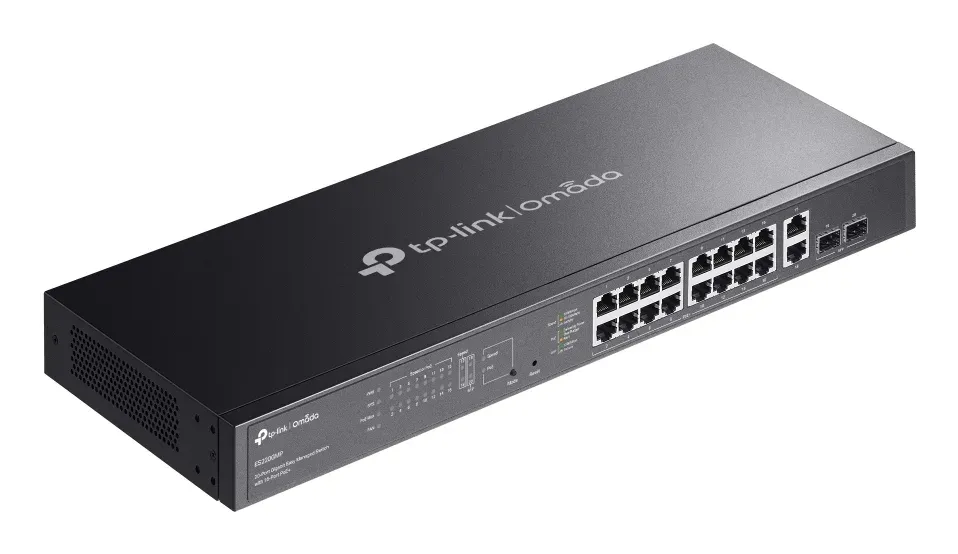 TP-LINK ES220GMP Omada 20portový gigabitový Easy Managed switch s 16 porty PoE+