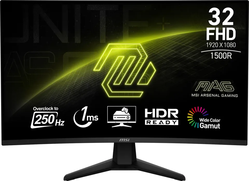 MSI MAG/32C6X/31,5"/VA/FHD/250Hz/1ms/Černá/3R