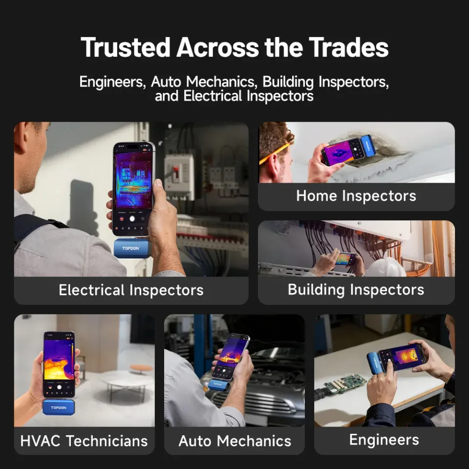 TOPDON termální infrakamera TC001 Max/AI asistent/512x384/iOS/Android/Windows/1,5MP/USB-C