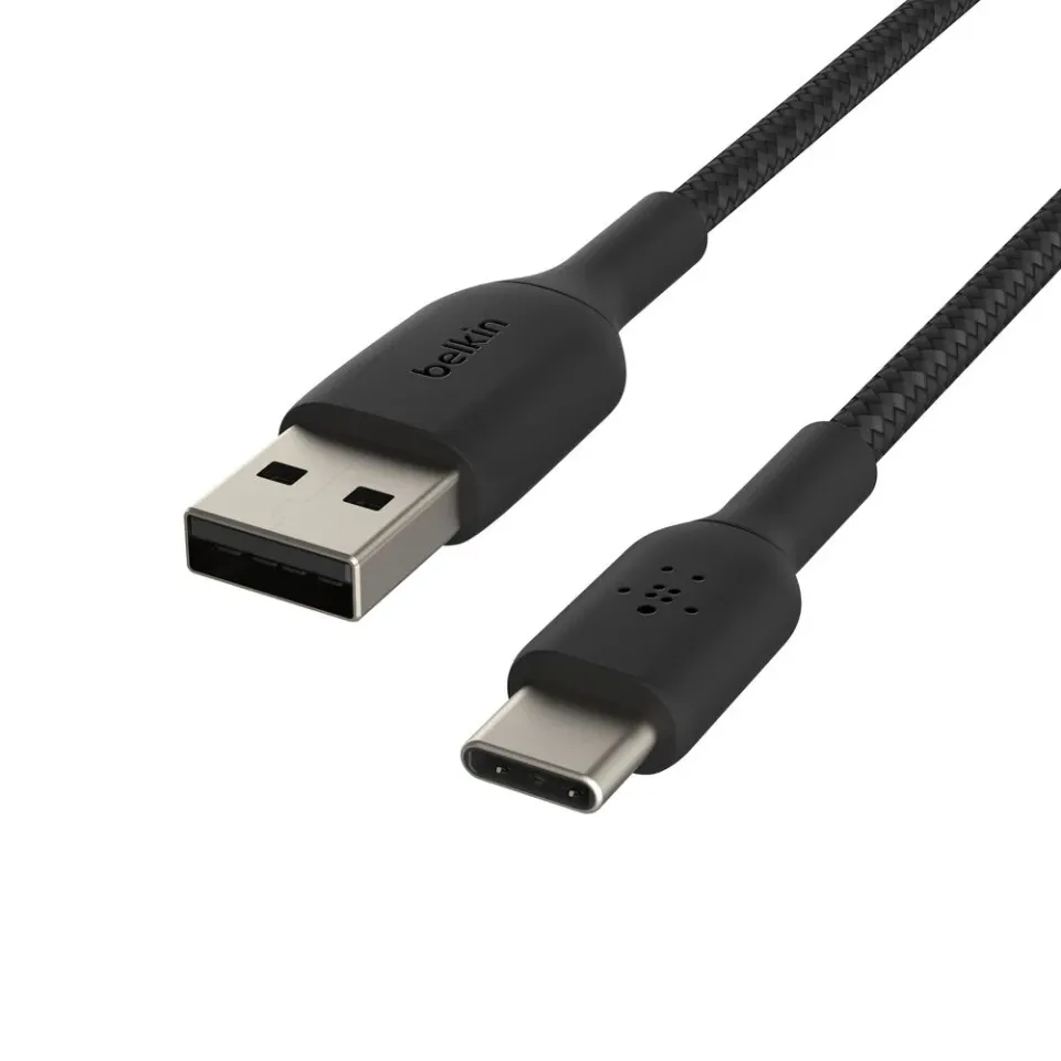 Belkin BOOST CHARGE USB-C/USB-A kabel, 15cm, černý - odolný