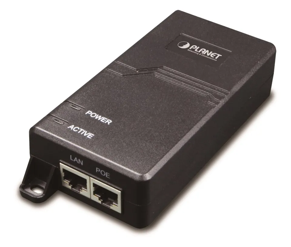 Planet POE-173 Ultra PoE injektor 802.3af/at (60W/50V), 1000Base-T, interní zdroj, na zeď