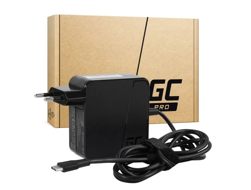 Green Cell napájecí zdroj PRO USB-C 65W nabíječka pro notebooky, tablety, telefo