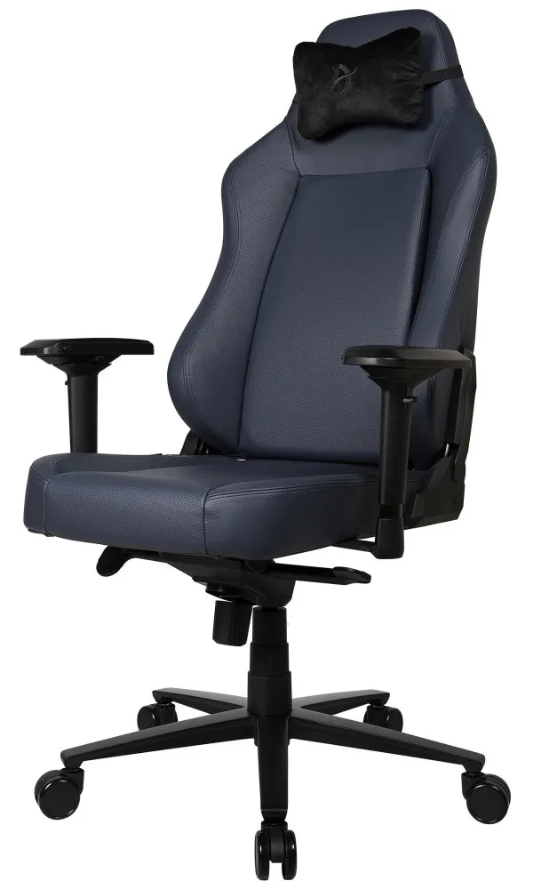 AROZZI herní židle PRIMO Full Premium Leather Ocean/ 100% přírodní italská kůže/ tmavě modrá