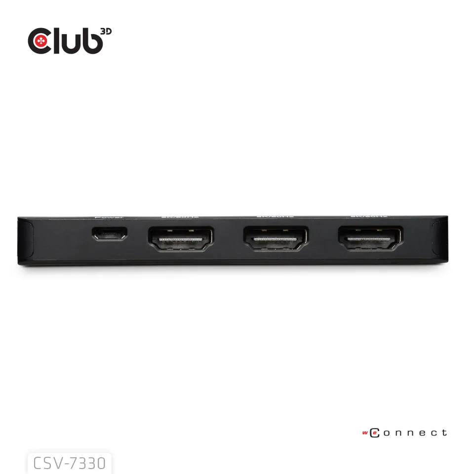 Club3D hub MST (Multi Stream Transport) DisplayPort 1.4 na 3x HDMI 8K60Hz (M/F)