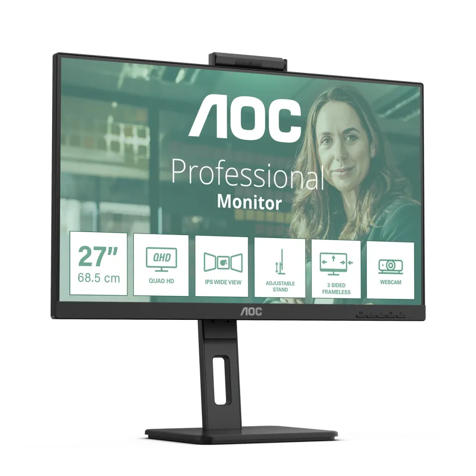 AOC LCD Q27P3QW 27" IPS/2560x1440@75Hz/4ms/350cd/1000:1/2xHDMI/DP/4xUSB 3.2/Webc