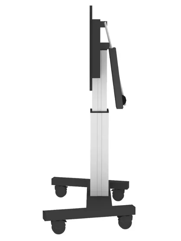 Neomounts PLASMA-M2500TSILVER / Motorised Mobile Floor Stand (90° tilt) - VESA 200x200 up to 800x600 / Silver