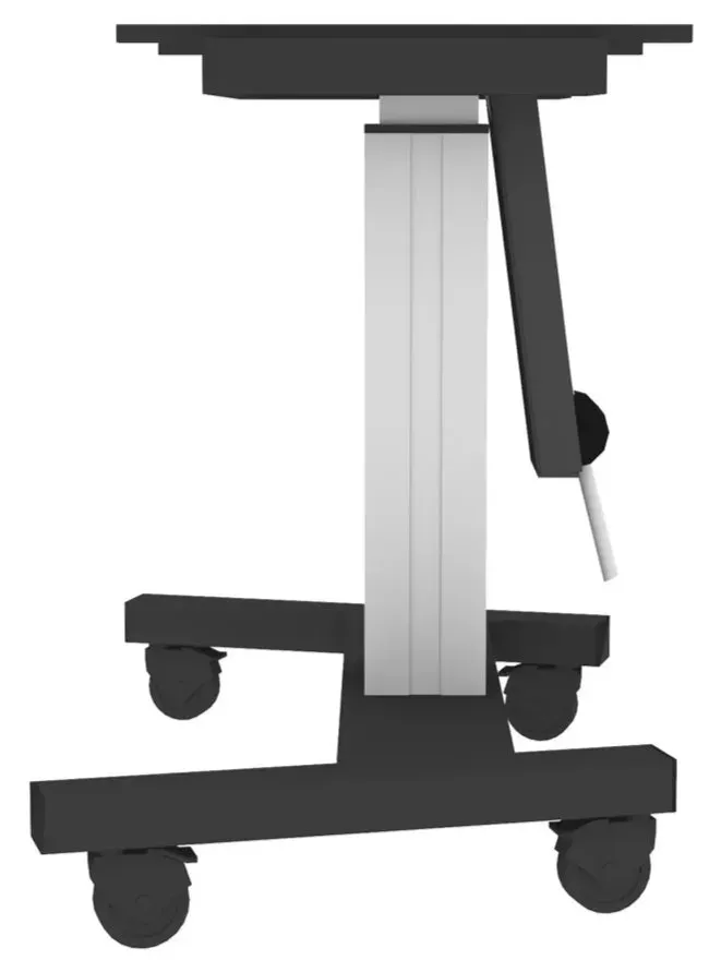 Neomounts PLASMA-M2500TSILVER / Motorised Mobile Floor Stand (90° tilt) - VESA 200x200 up to 800x600 / Silver