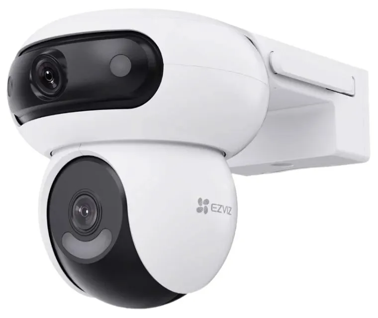 EZVIZ IP kamera H90 2K+/ duální/ PTZ/ Wi-Fi/ 2 x 4Mpix/ krytí IP65/ objektiv 2,8 + 6mm/ H.265/ IR přísvit až 30m/ bílá