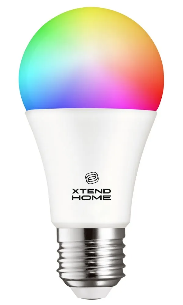 Xtend Home smart LED žárovka, E27, RGB+W, 14W, 1400lm, barevná, stmívatelná, WiFi, Tuya