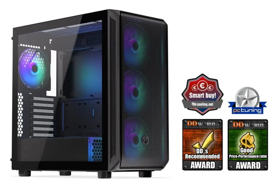 Endorfy skříň Arx 700 ARGB / ATX / 4x 140 ARGB fan (až 8 fans) / 2x USB / USB-C / mesh p. / tvrzené sklo / če...