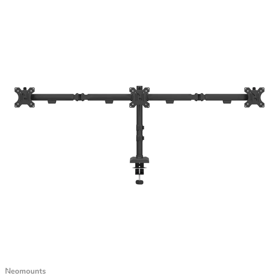Neomounts NERO Triple Flat Screen Desk Mount 10-27 "(phone holder+Quick-fix clamp/grommet)