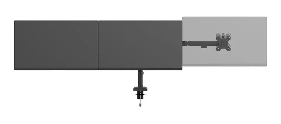 Neomounts NERO Triple Flat Screen Desk Mount 10-27 "(phone holder+Quick-fix clamp/grommet)