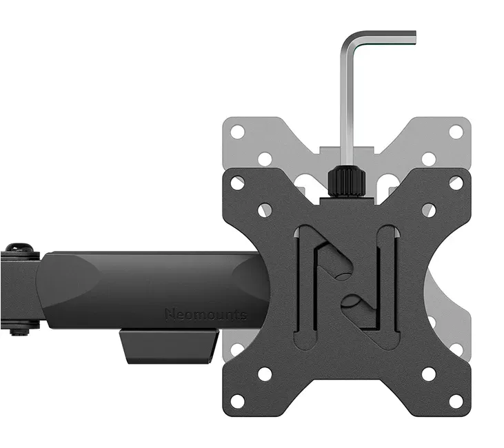 Neomounts NERO Triple Flat Screen Desk Mount 10-27 "(phone holder+Quick-fix clamp/grommet)