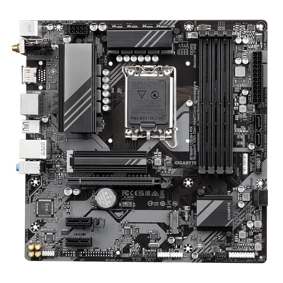 Gigabyte MB Sc B760M DS3H AX, Intel B760M, 4xDDR5, 1xDP, 1xHDMI, WI-FI