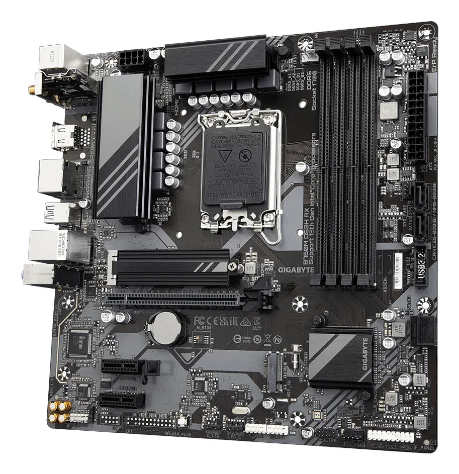 Gigabyte MB Sc B760M DS3H AX, Intel B760M, 4xDDR5, 1xDP, 1xHDMI, WI-FI