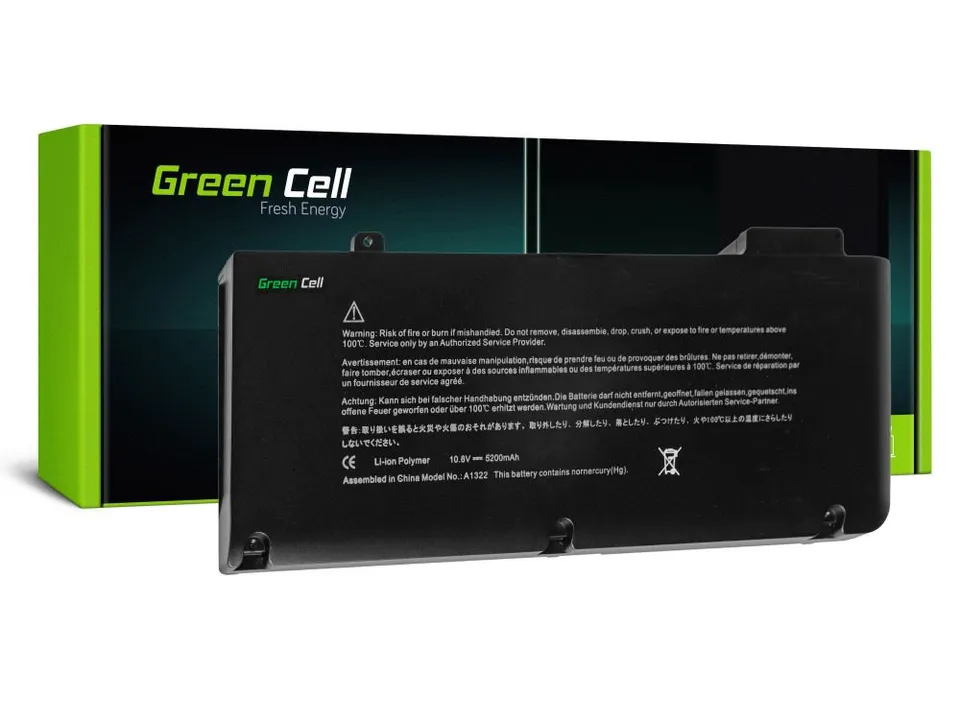 Green Cell Battery A1322 for Apple MacBook Pro 13 A1278 ( Early 2009, Early 2