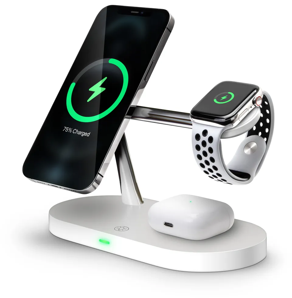 CONNECT IT MultiCharge 5 v 1 MagSafe Wireless Fast Charge bezdrátová nabíječka, (CWC-9010-WH)
