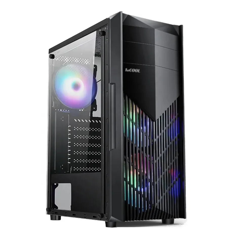 1stCOOL Middle Tower MONSTER EVO, ATX black černý, bez zdroje, fulltower ATX (USB3+ Audio+ Transparentní bočnice) (PC case)