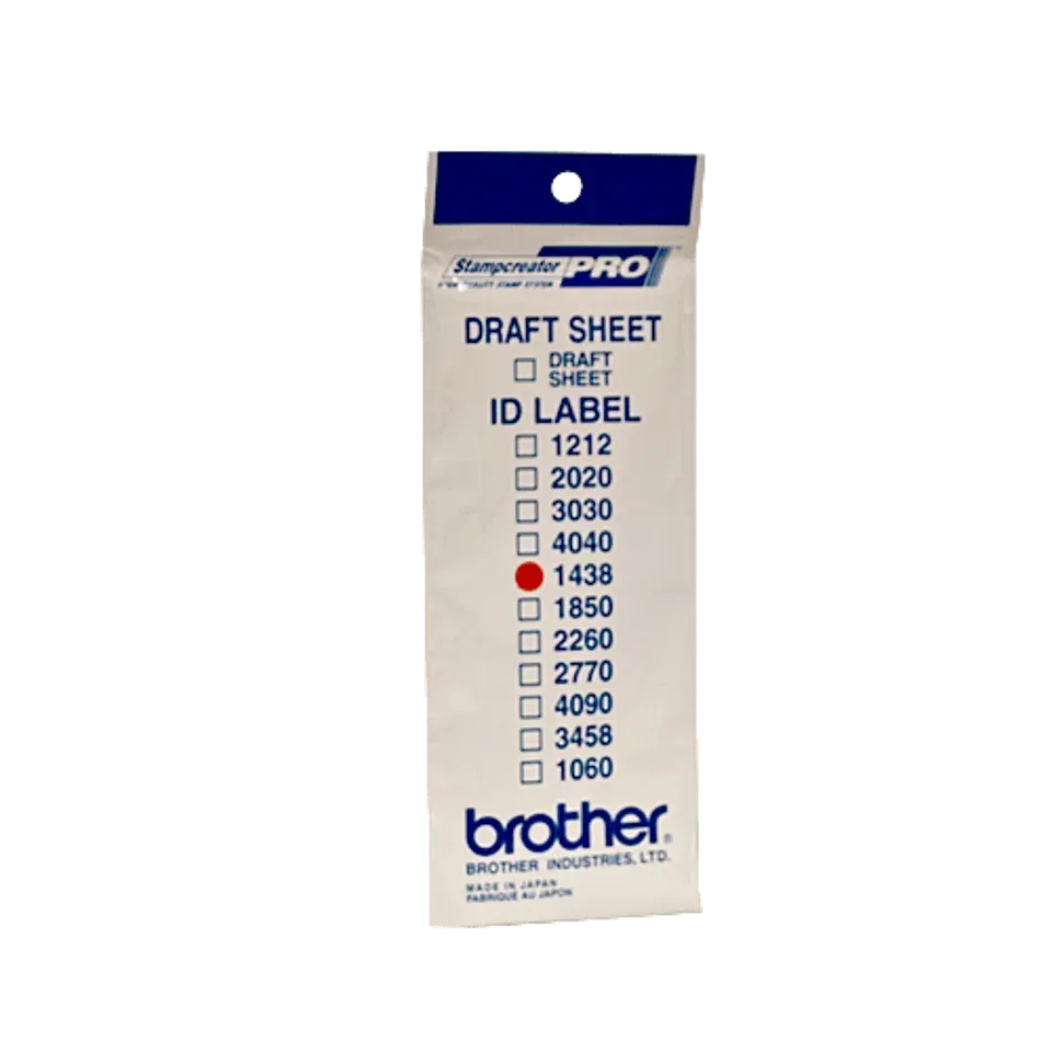 Brother ID-1438, štítek razítka s průhlednou krytkou, 12ks (14x38 mm)