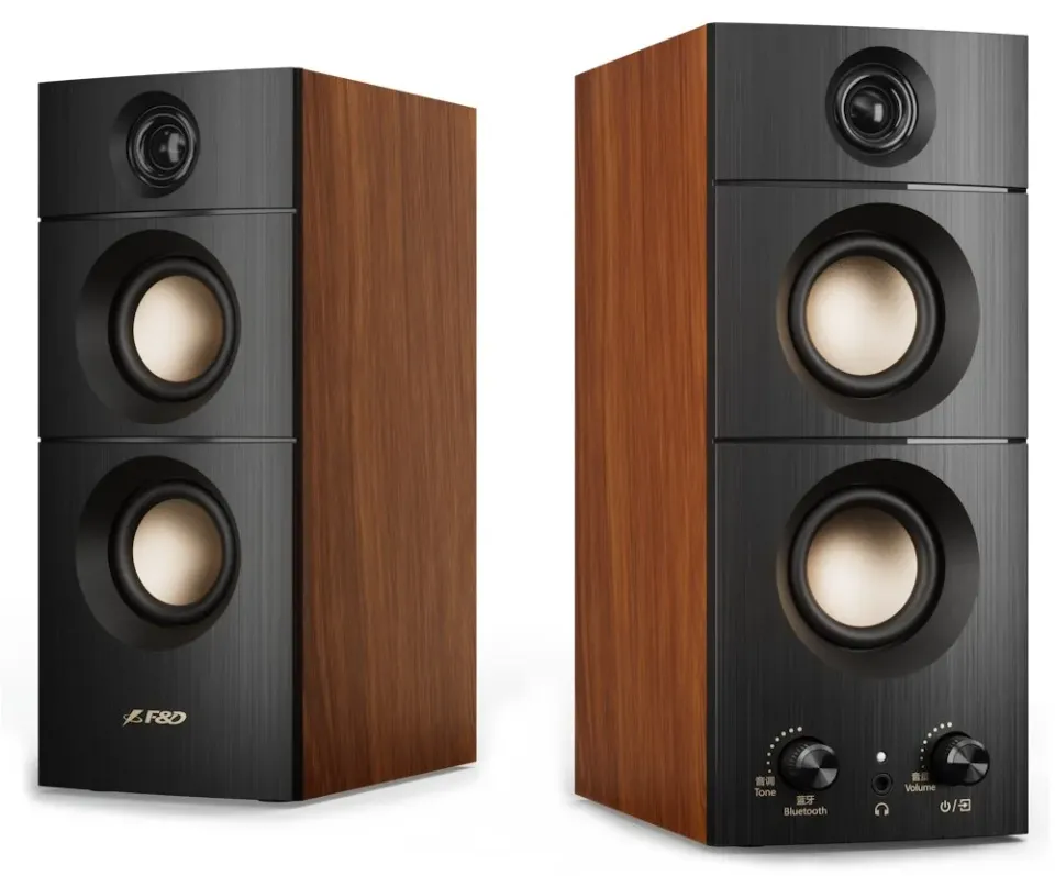 FENDA F&D repro R330BT/ 2.0/ 20W/ dřevěné/ černé/ BT5.3/ USB vstup