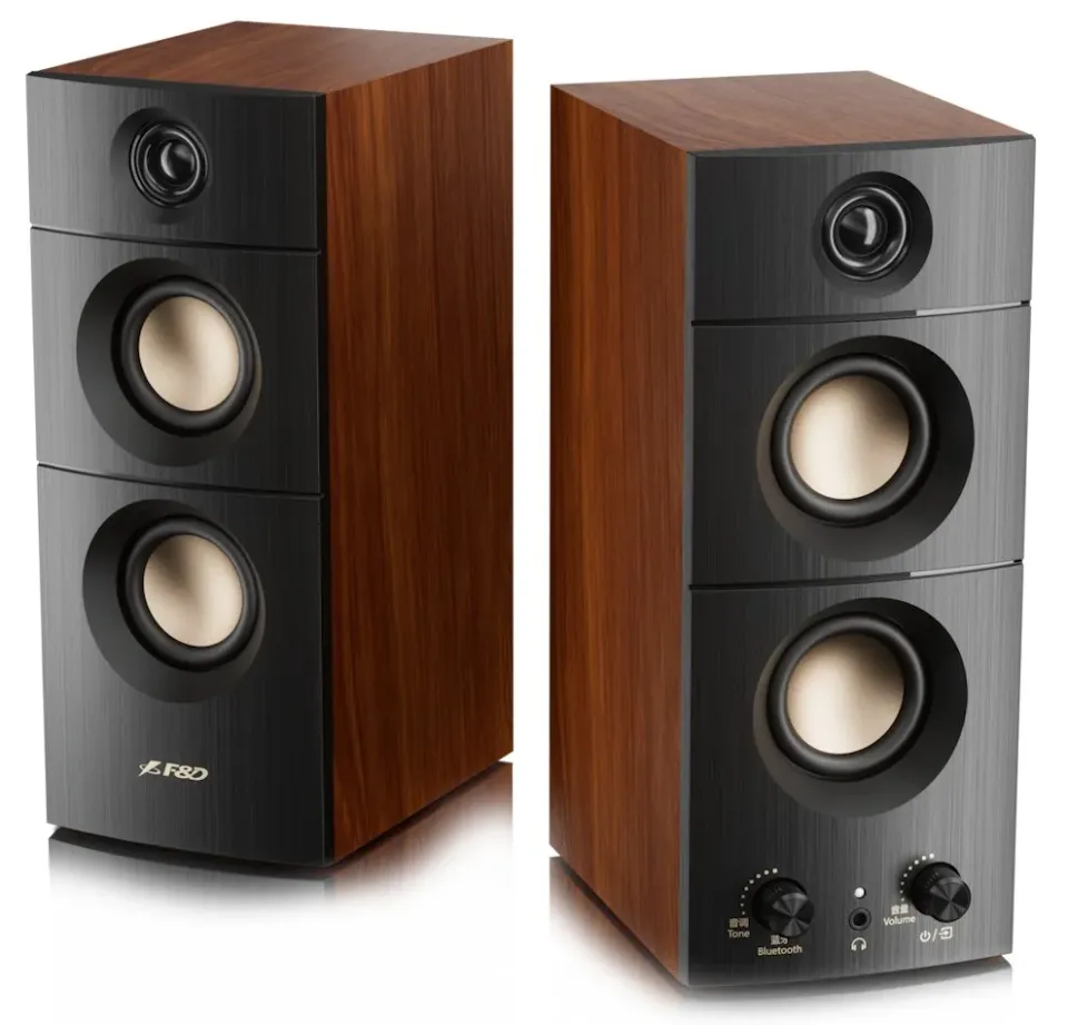 FENDA F&D repro R330BT/ 2.0/ 20W/ dřevěné/ černé/ BT5.3/ USB vstup