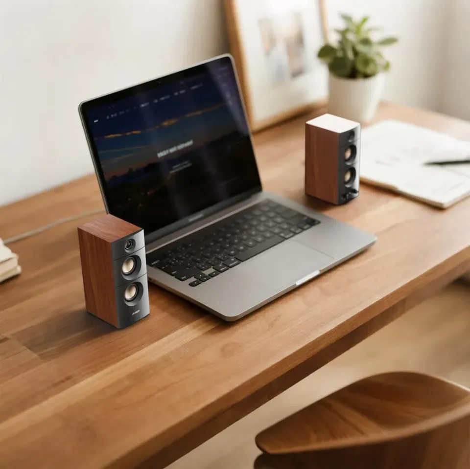 FENDA F&D repro R330BT/ 2.0/ 20W/ dřevěné/ černé/ BT5.3/ USB vstup