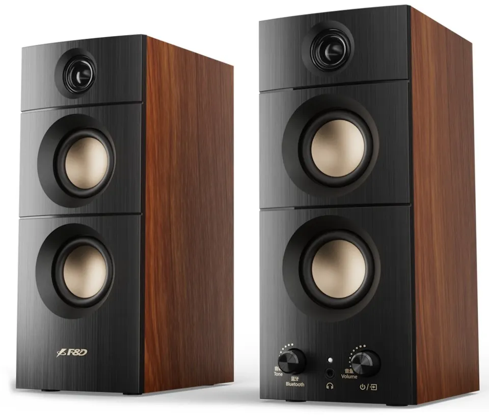 FENDA F&D repro R330BT/ 2.0/ 20W/ dřevěné/ černé/ BT5.3/ USB vstup