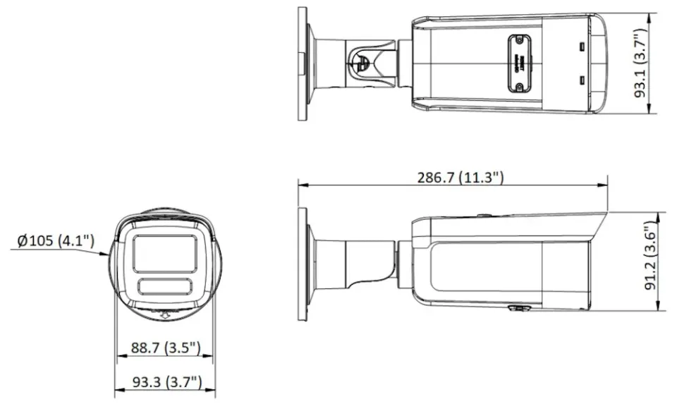 Hikvision DS-2CD2T86G2H-4I(2.8mm)(eF) - 8MPix IP Bullet AcuSense kamera; IR 80m, IP67