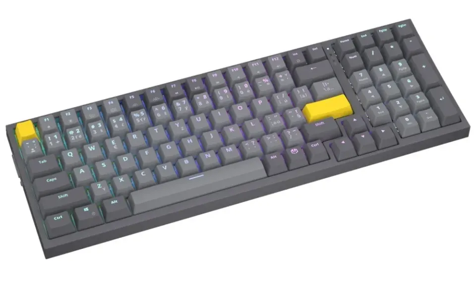 Endorfy herní klávesnice Celeris 1800, bezdrátová, yellow switch, mechanická, US layout, RGB