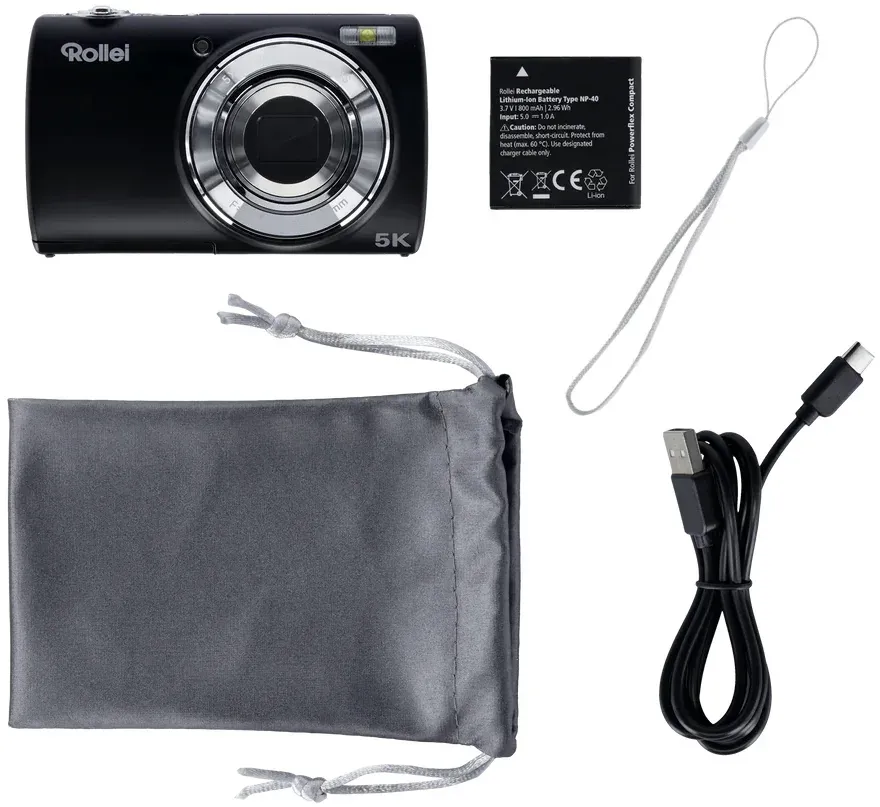 Rollei Powerflex Compact/ 16 MPix/ 5x zoom/ 2,8" LCD/ 5K video/ Černý