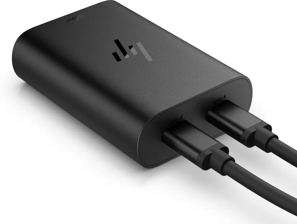 HP AC napájecí adaptér 65W 2x USB-C GaN, 600Q8UT