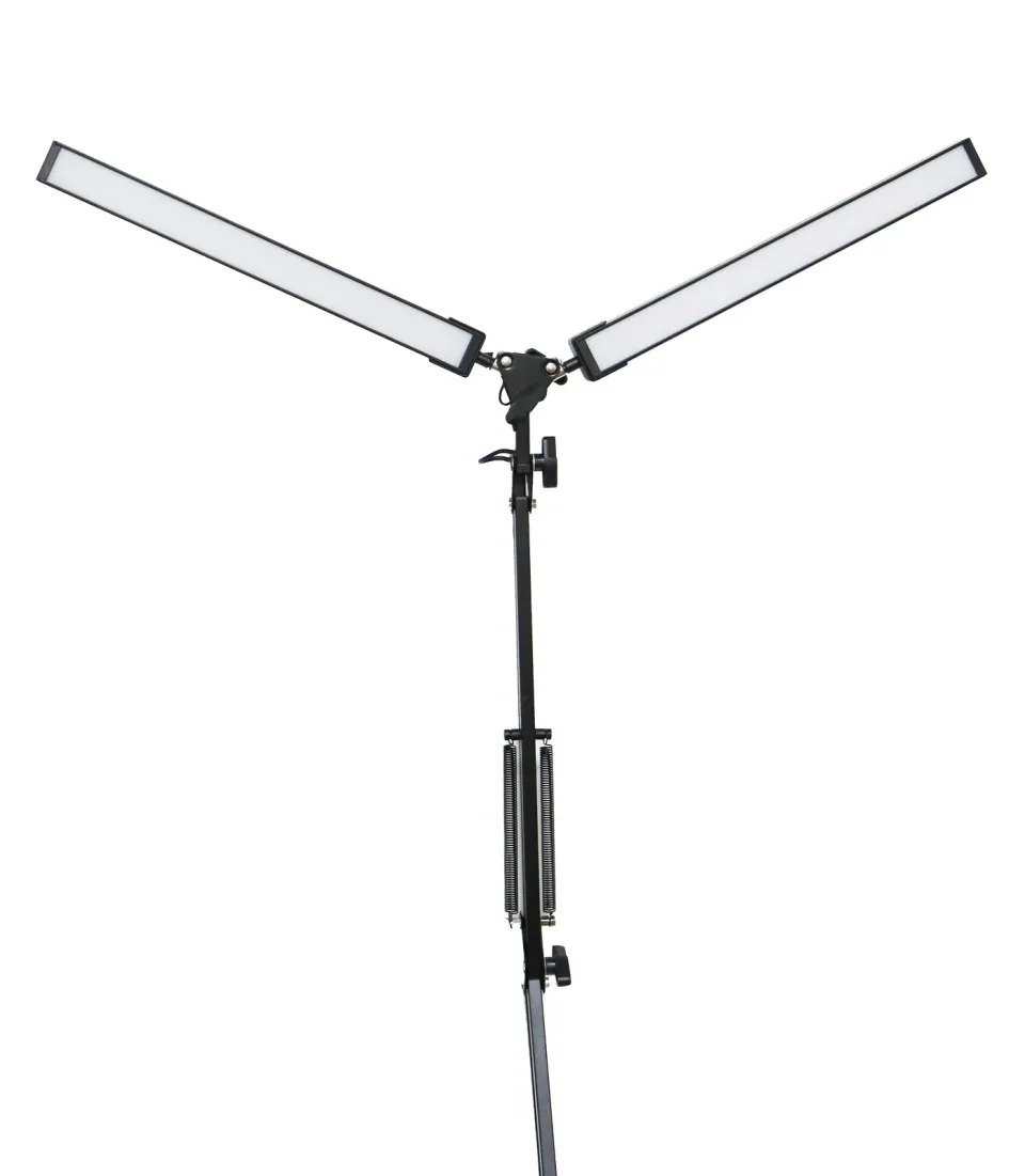 Platinet PDLD20 stolní LED lampa Flexy 20W stmívatelná s klipem, 2 ramena, černá