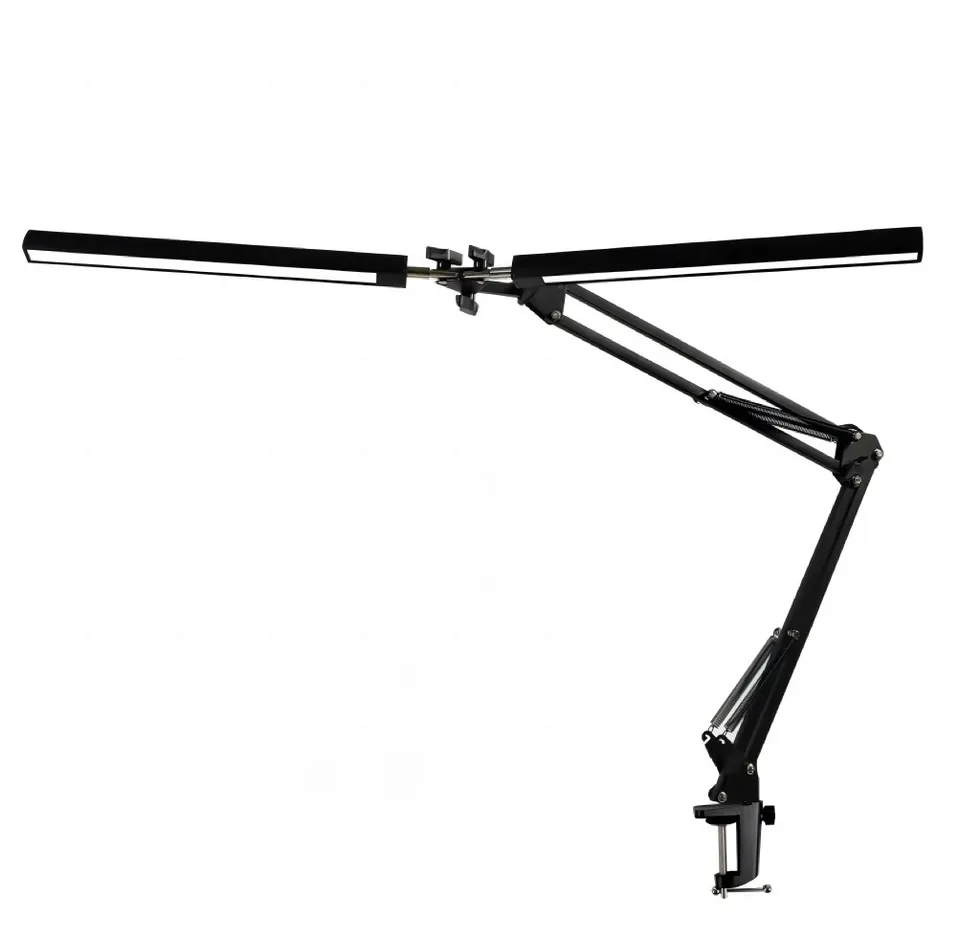Platinet PDLD20 stolní LED lampa Flexy 20W stmívatelná s klipem, 2 ramena, černá