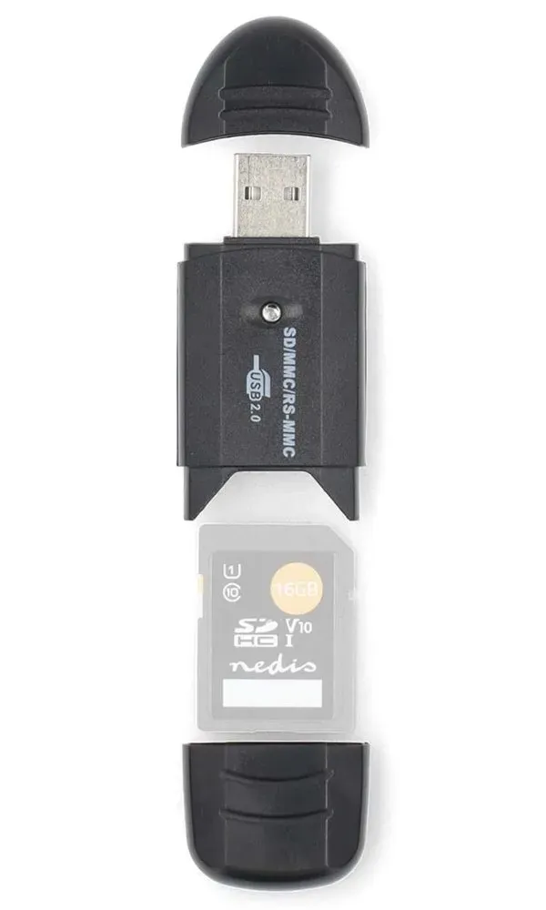 Nedis CRDRU2100BK - Čtečka Paměťových Karet | Multifunkční | USB 2.0