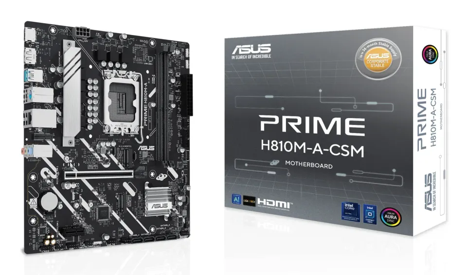 ASUS MB Sc LGA1851 PRIME H810M-A-CSM, 2xDDR5, 1xDP, 1xHDMI, mATX