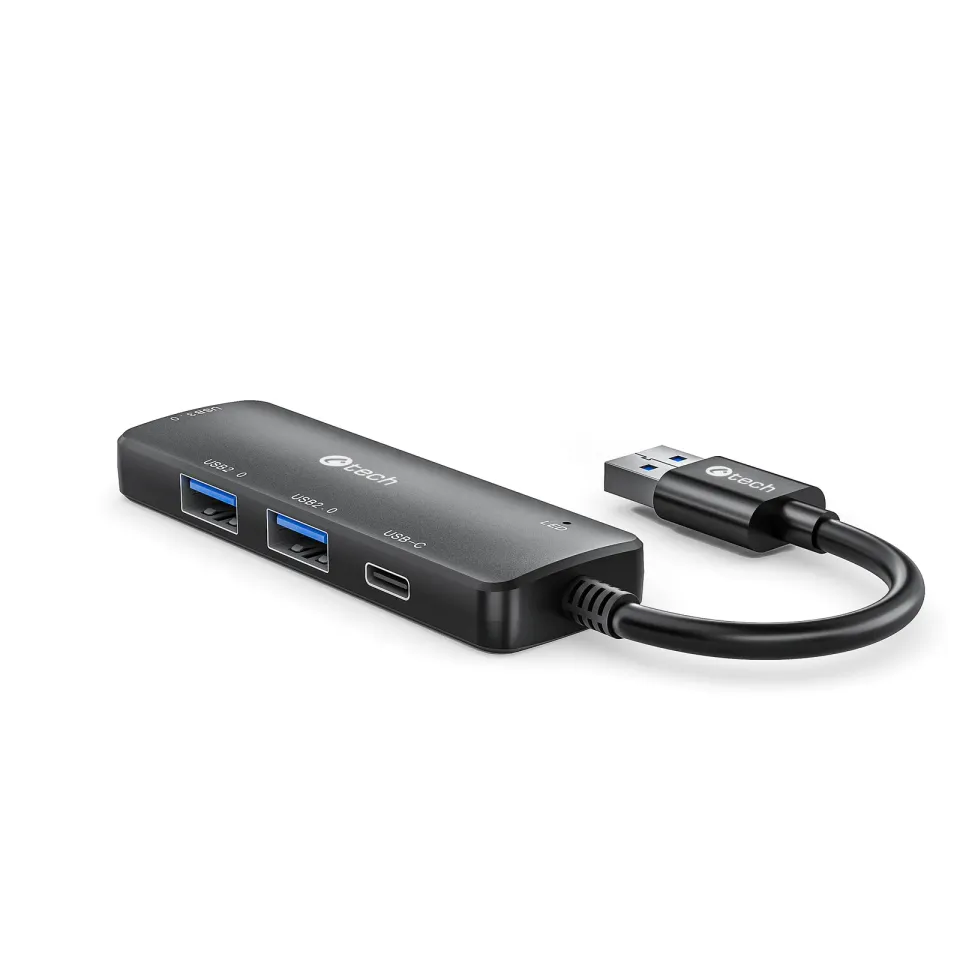 C-TECH HUB USB, UHB-U3-AC, 1x USB-A 3.0, 2x USB-A 2.0,1x USB-C, černá