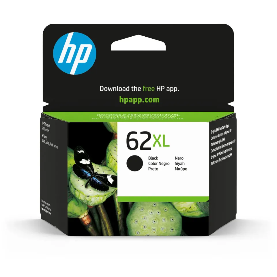 HP 62XL inkoustová náplň černá(C2P05AE)