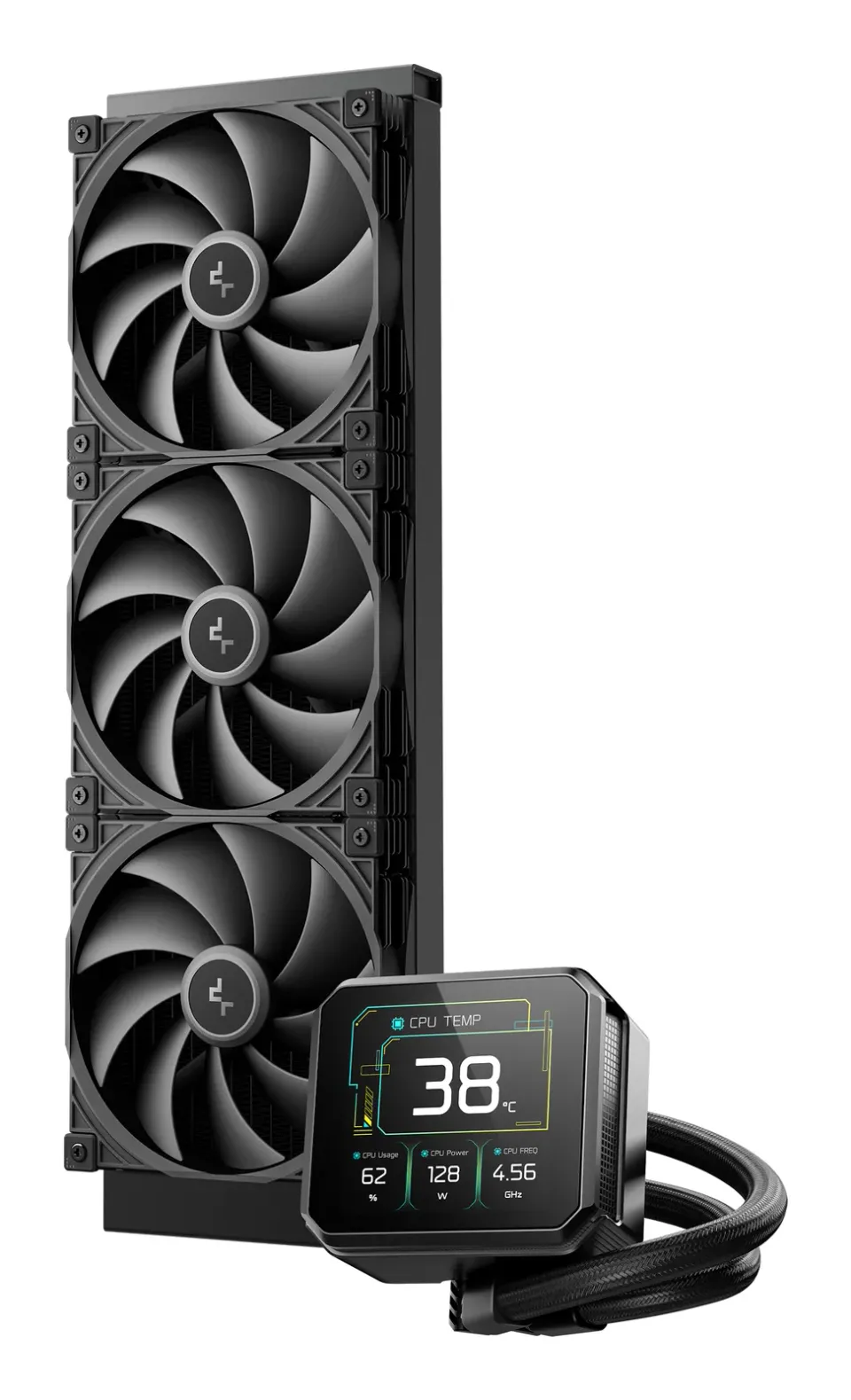 DEEPCOOL Vodní chladič SPARTACUS 420, 3x140mm, AM5, LGA1851, černá