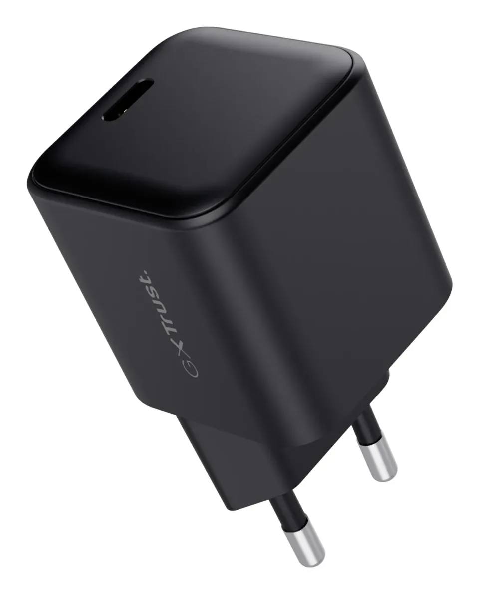 TRUST GaN Nabíječka GXT 1258 65W, 2m USB-C kabel, pro Nintendo Switch 2, černá