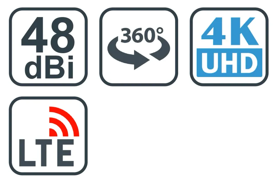 EVOLVEO Jade 1 LTE, 48dBi aktivní venkovní anténa DVB-T/T2, LTE filtr