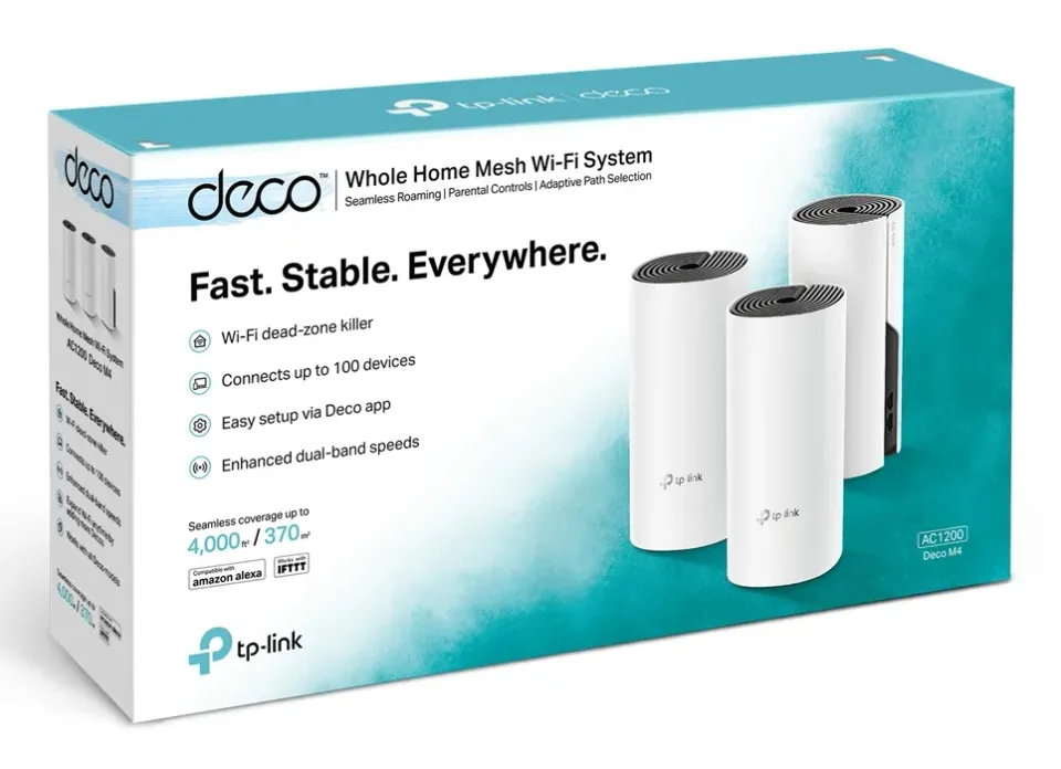 TP-LINK Deco M4 3pack WIFI pro celý dům,AC1200 Whole Home Mesh Wi-Fi System
